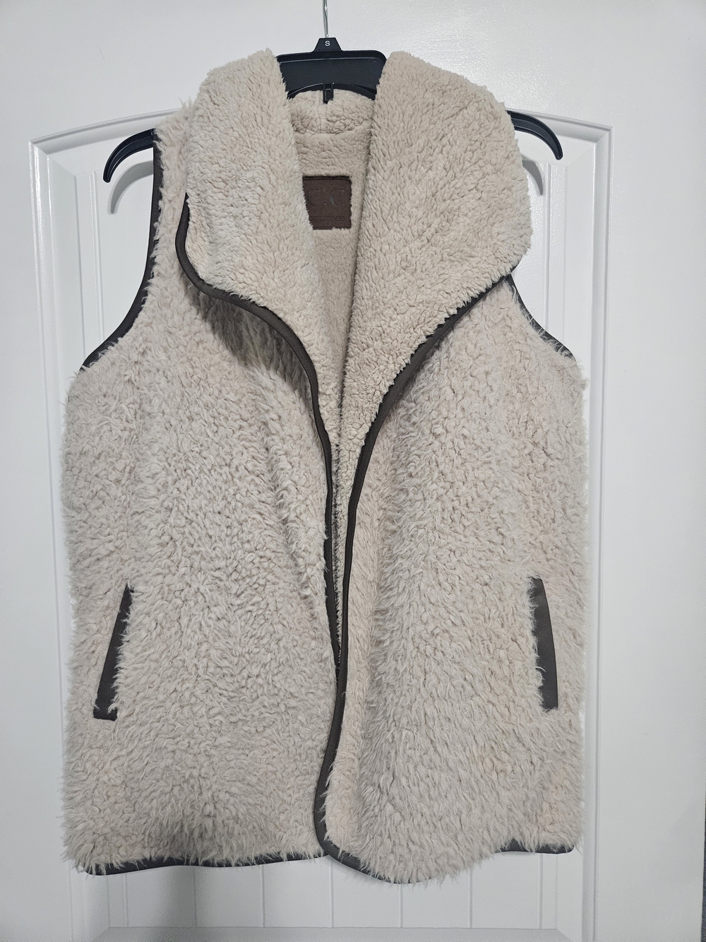 CC Exclusives Reversible Taupe Sherpa Vest